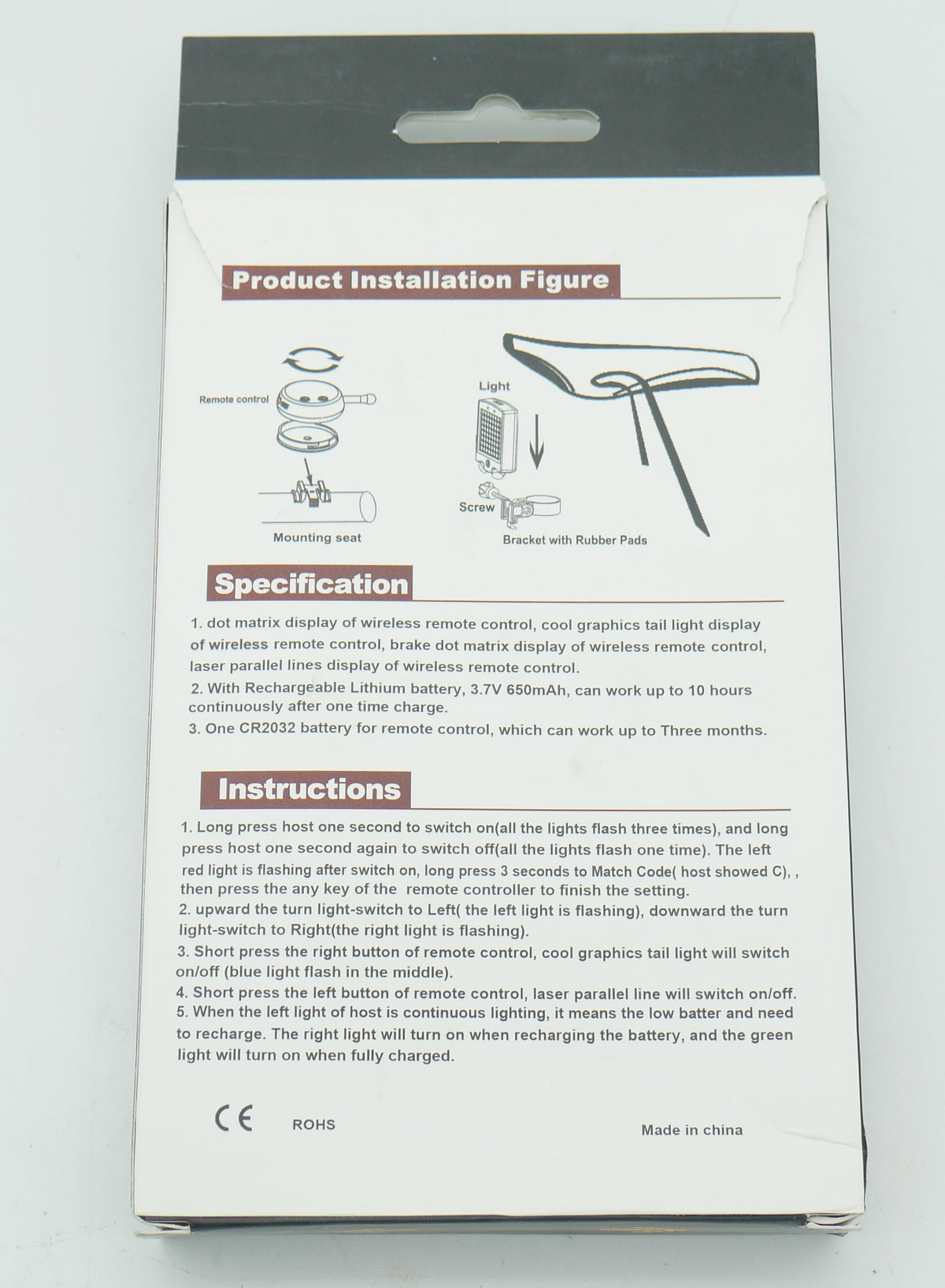 Remote Control Turn Signal Lights