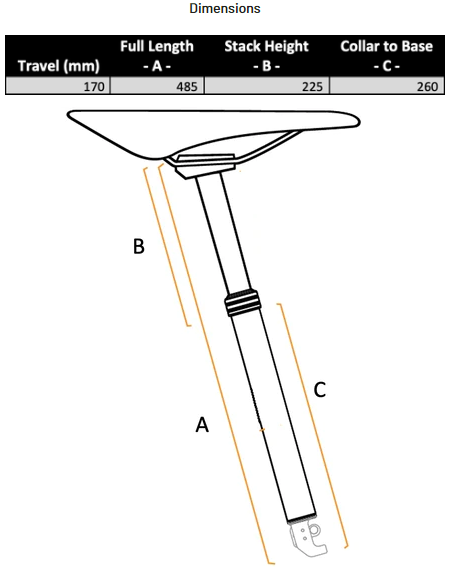 Tranz X EDP01 Wireless Dropper Seatpost