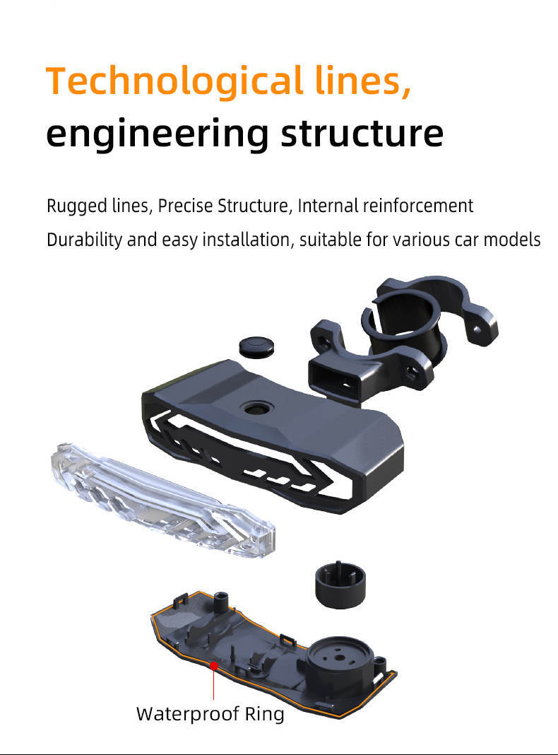 Wireless Tail Light with Brake Light, Turn Signal & Anti Theft Alarm